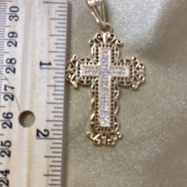 18K Electro Gold Plated Cross