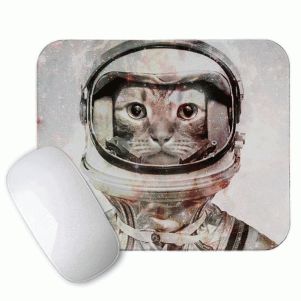 Outer Space Cat Mouse Pad