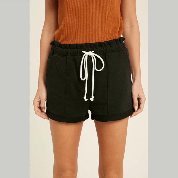 Black Drawstring Shorts