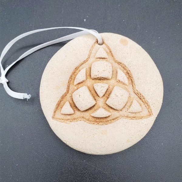 Celtic knot triquetra salt dough protection ornament