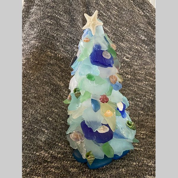 9” Sea Glass Christmas Tree